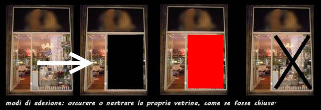 Protesta vetrina chiusa