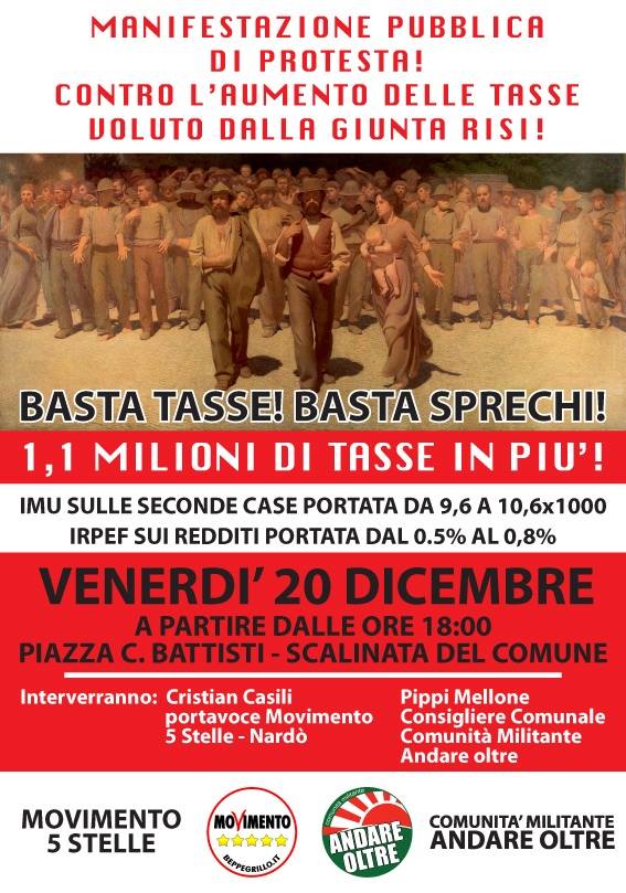 manifestazione contro tasse