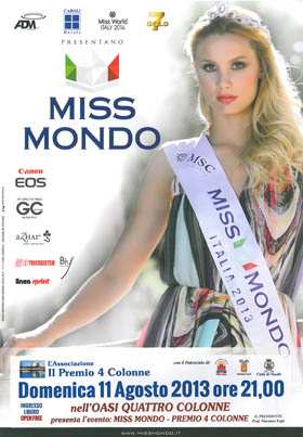 LOCANDINA Miss Mondo 2013