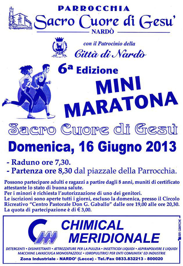 Mini Maratona sacro cuore 2013
