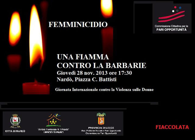 Fiaccolata contro violenza donne 2013