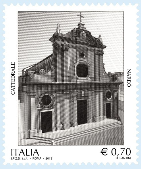 Francobollo poste cattedrale nardo