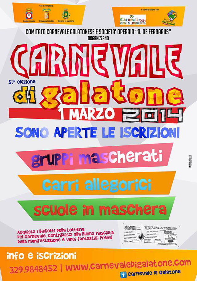 Carnevale galatone 2014 locandina