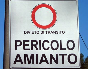 cartello pericolo amianto