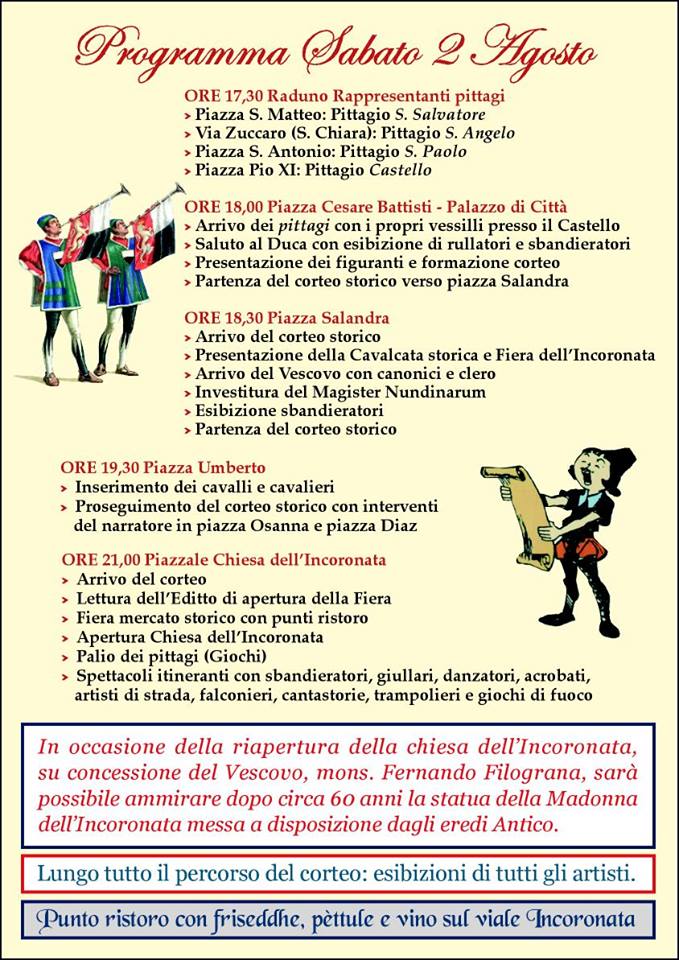 programma 2 agosto cavalcata
