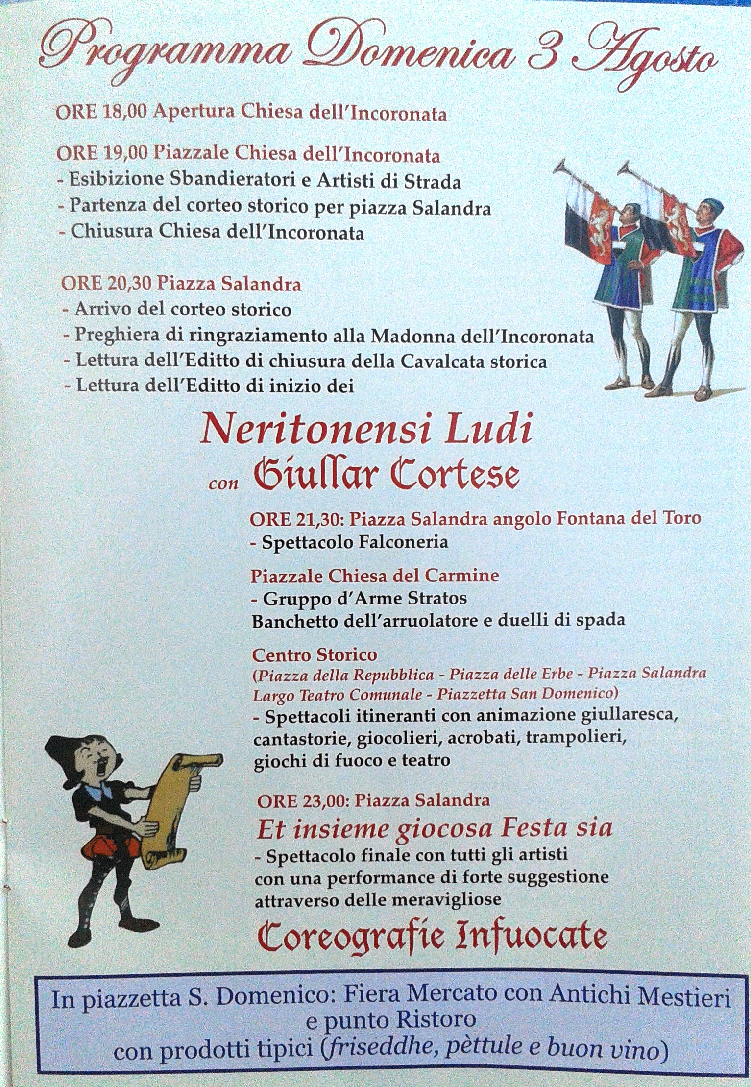 programma 3 agosto