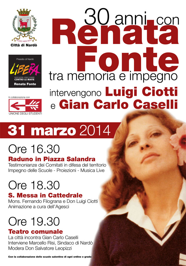 30 anni Renata Fonte locandina