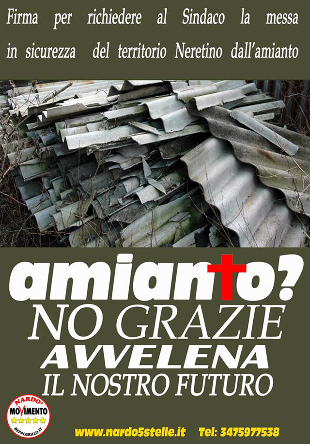 Raccolta firme amianto 5stelle