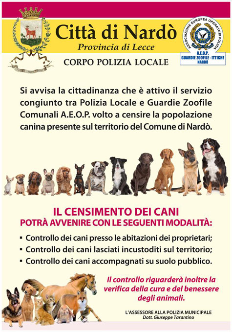 manifesto censimento cani web