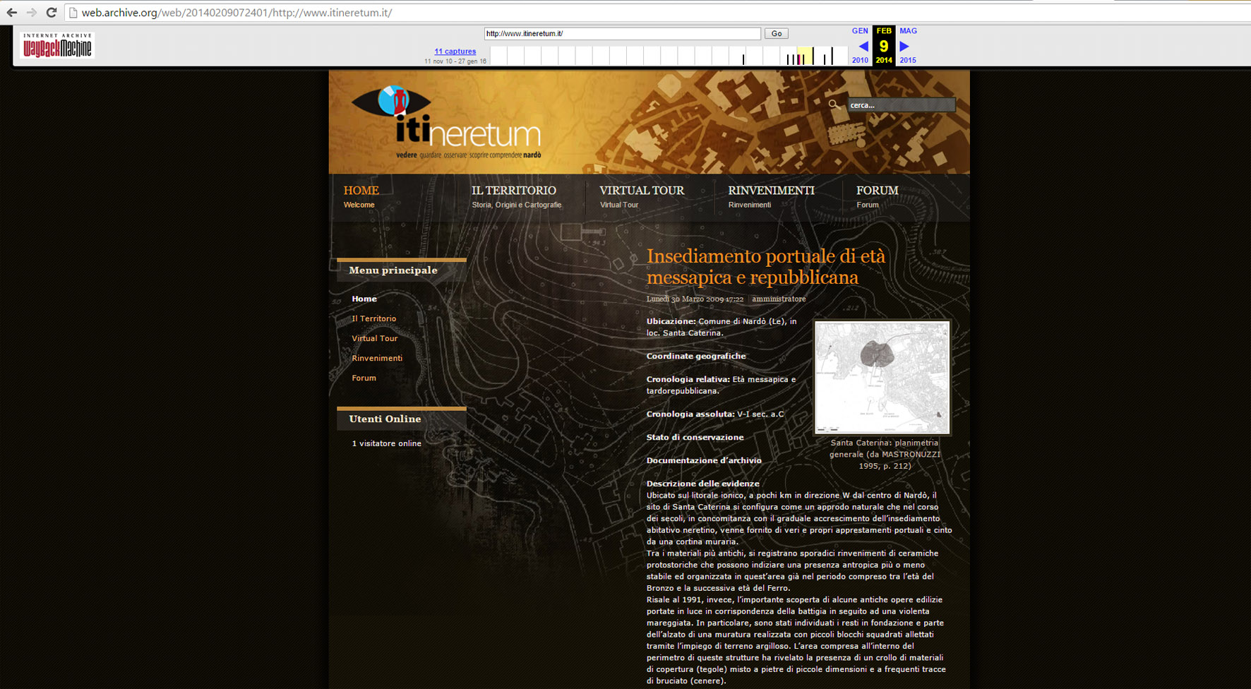 web archive itineretum