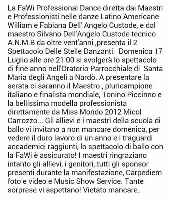 spettacolo danza