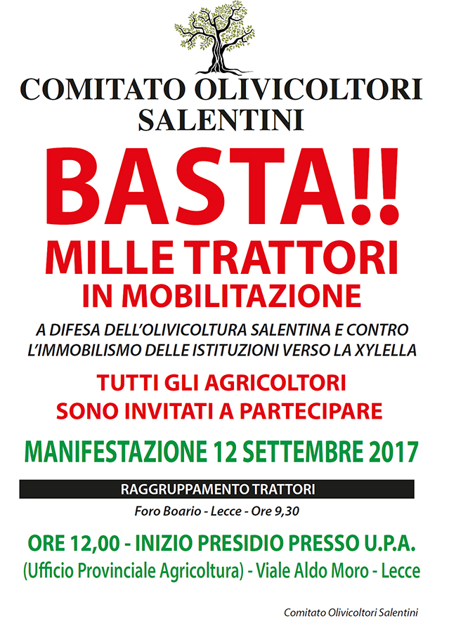 volantino protesta olivicoltori web