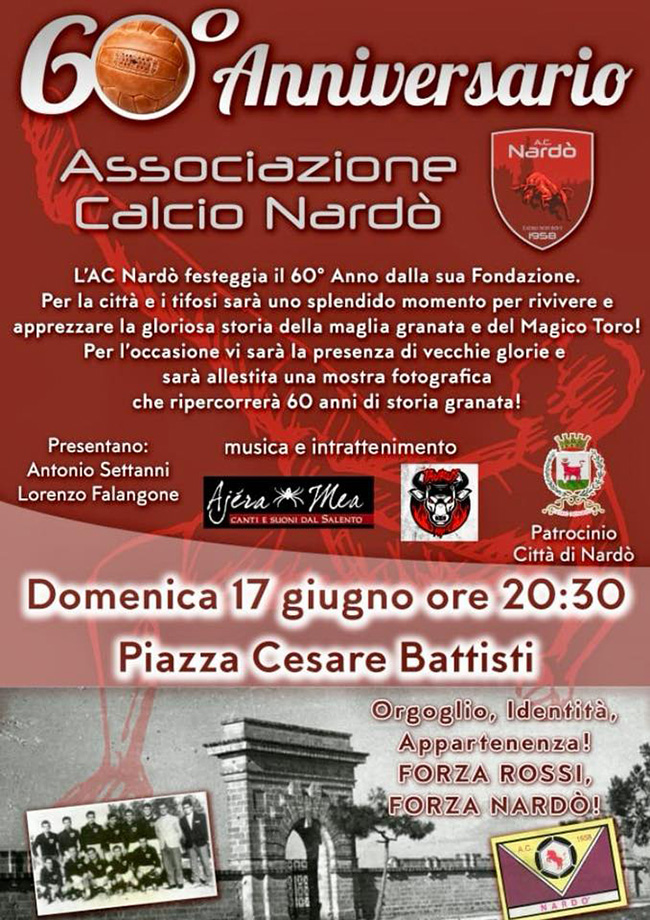 60 anni nardo calcio