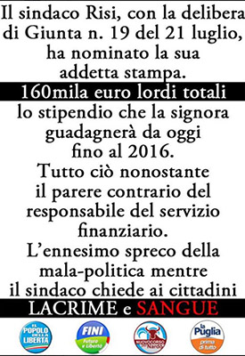volantino addetta stampa