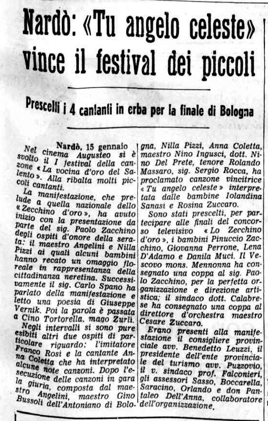 paolo zacchino gazzetta