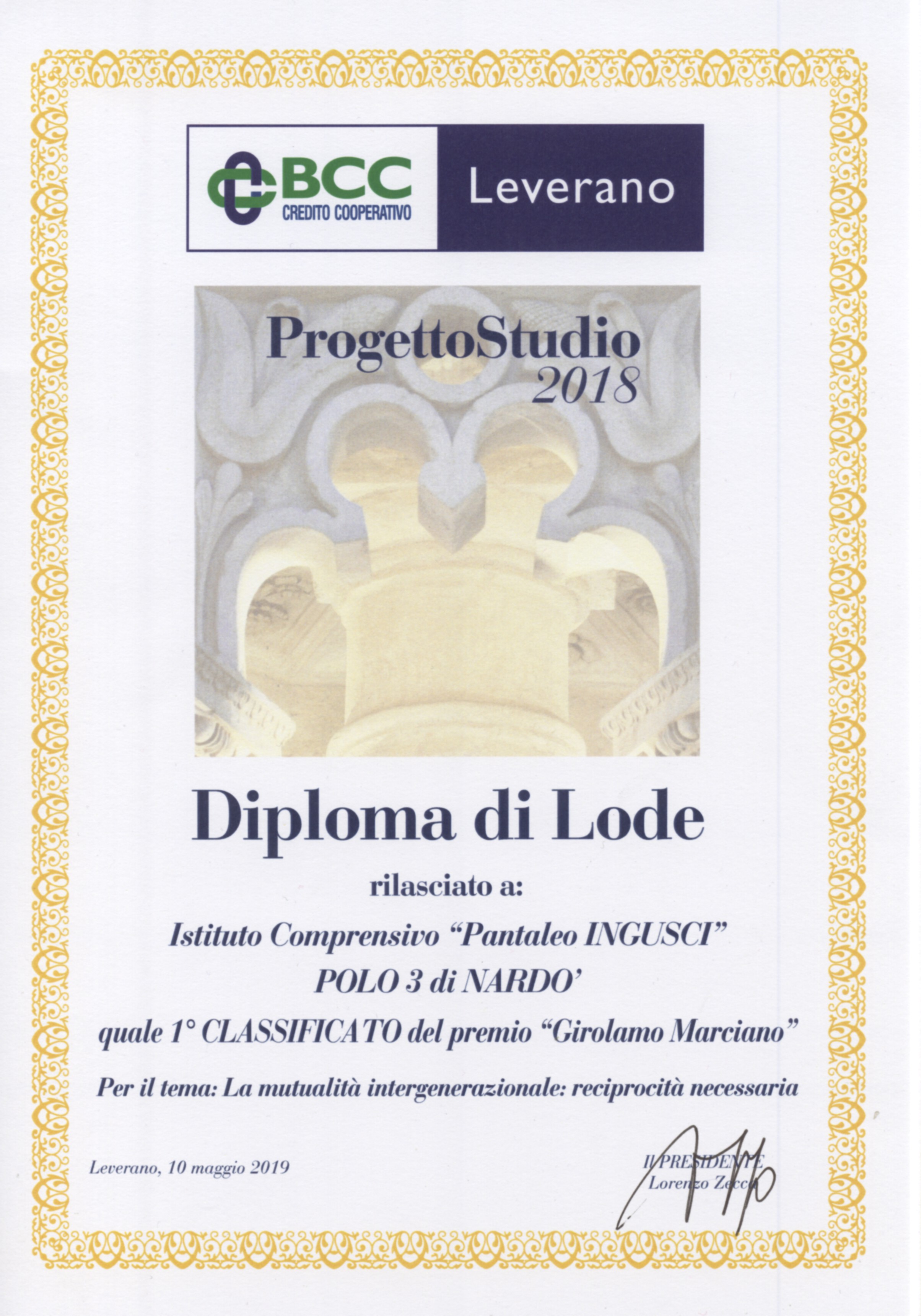 Primo Premio BCC