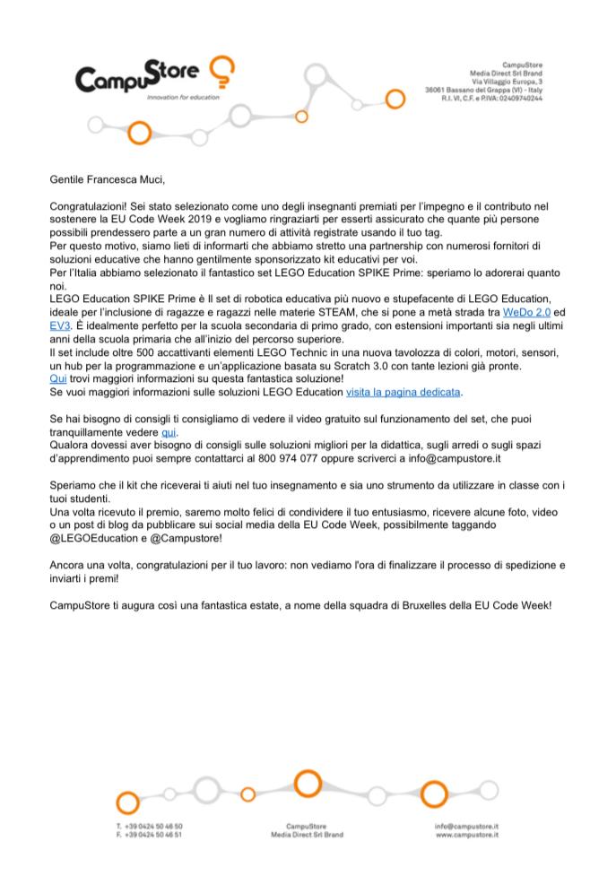 Lettera a Francesca
