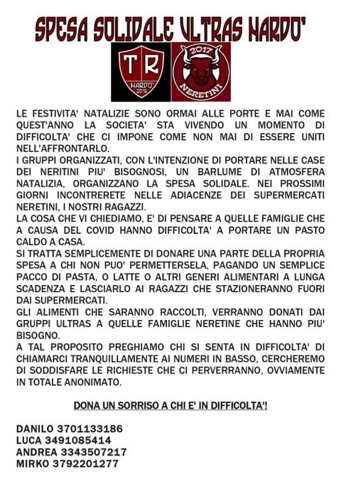 spesa solidale ultras