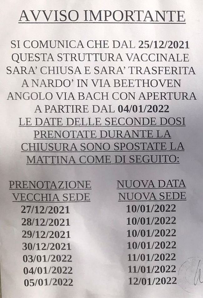 centro vaccinale