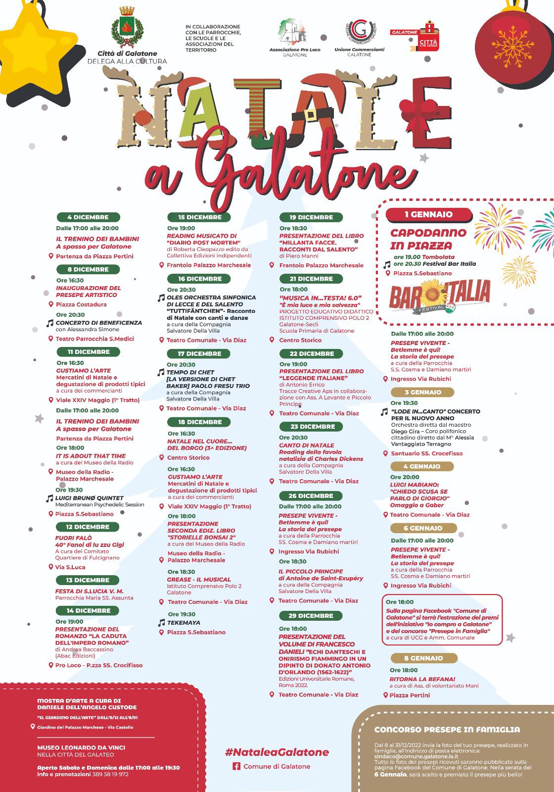 CALENDARIO EVENTI GALATONE