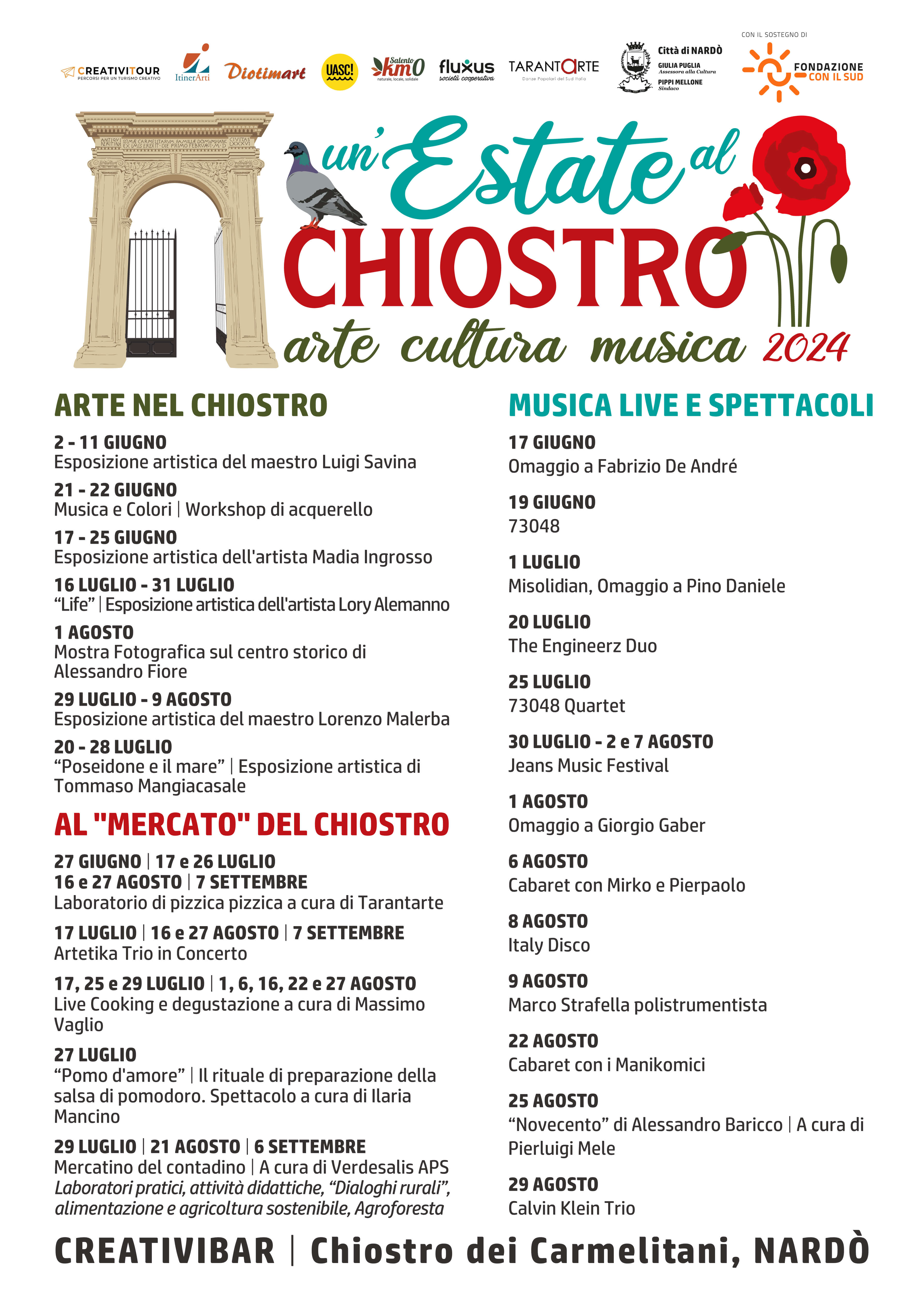 ESTATE AL CHIOSTRO 2024 LOCANDINA A3 WEB