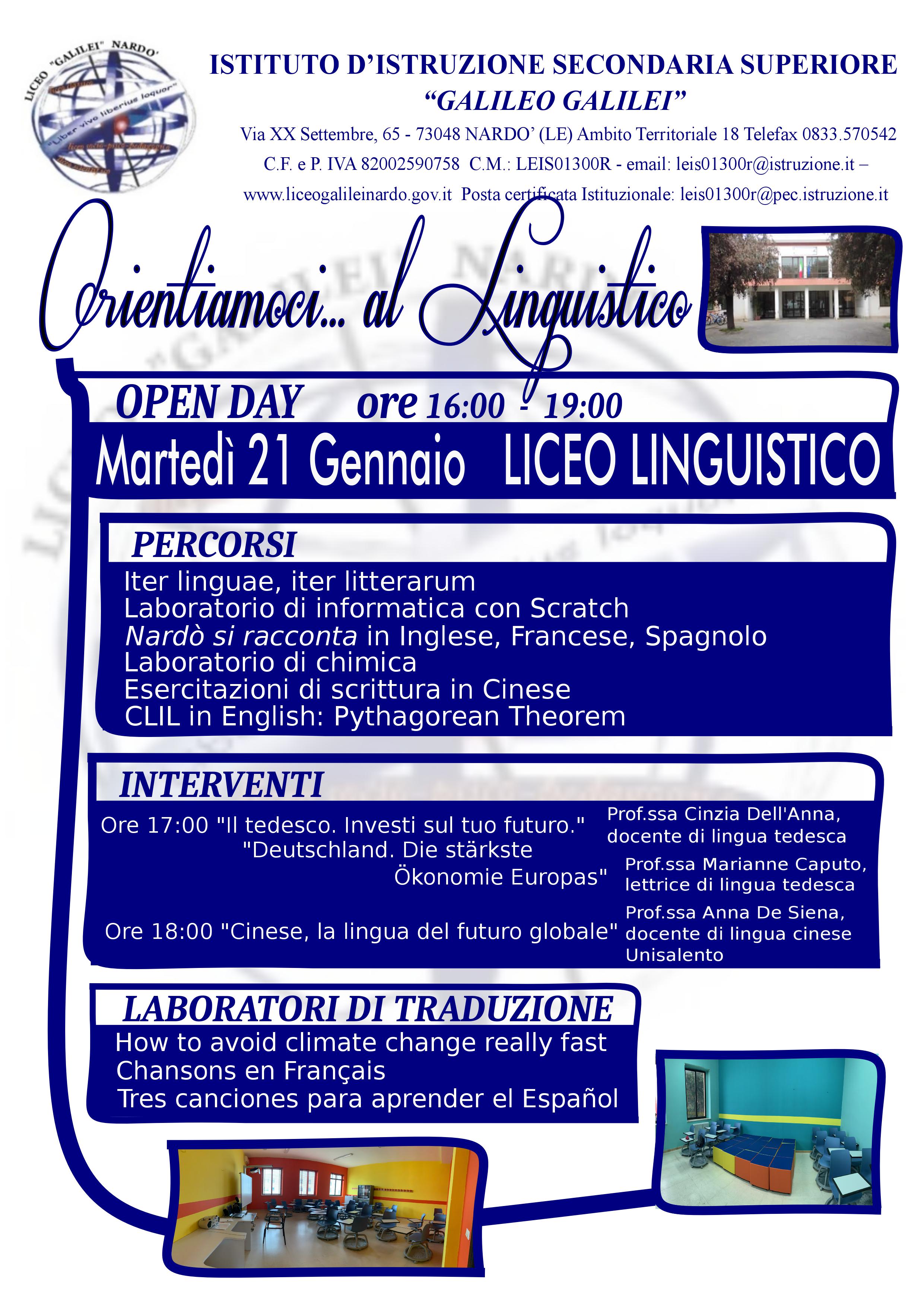 Open Day Liceo Linguistico Nardò Open Day Liceo Linguistico Nardò