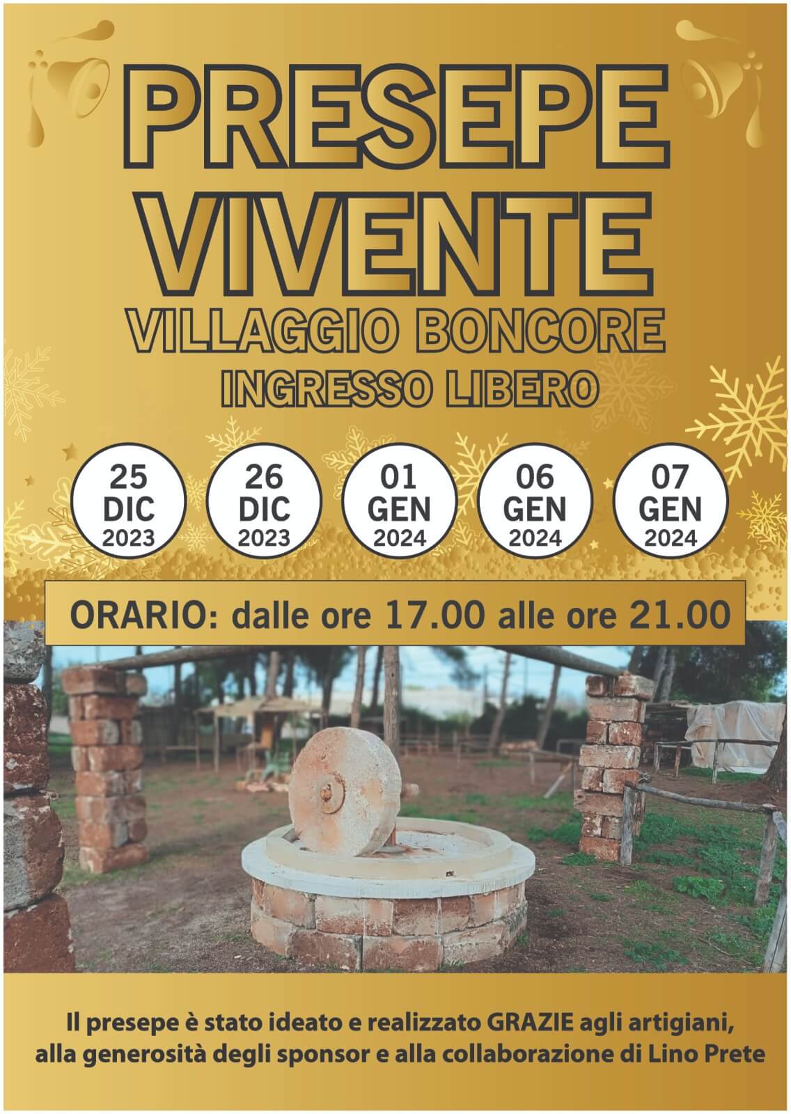 PRESEPE VIVENTE BONCORE