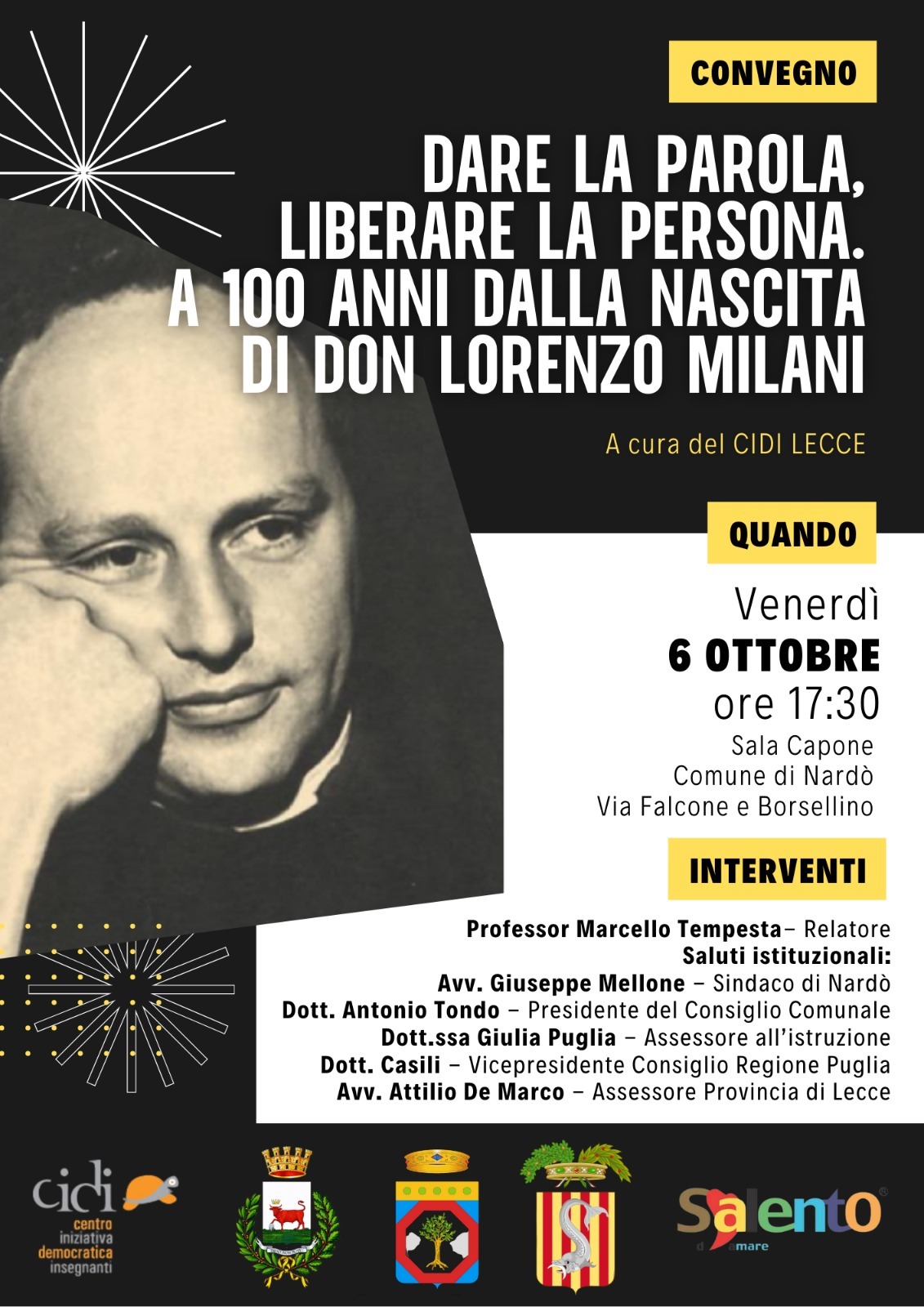 locandina convegno Don Milani