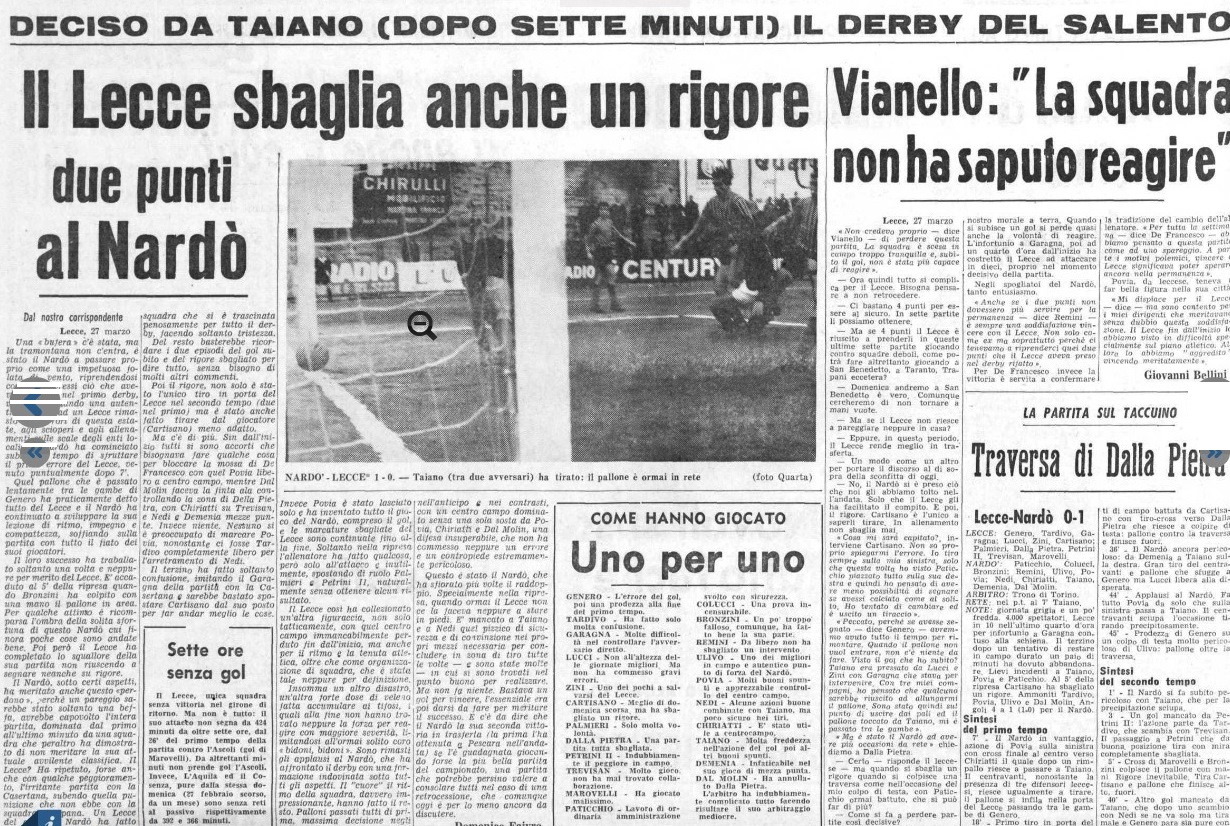 lecce fuori 27 marzo 1966