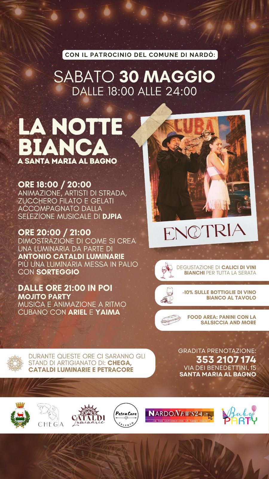 notte bianca santa maria al bagno 