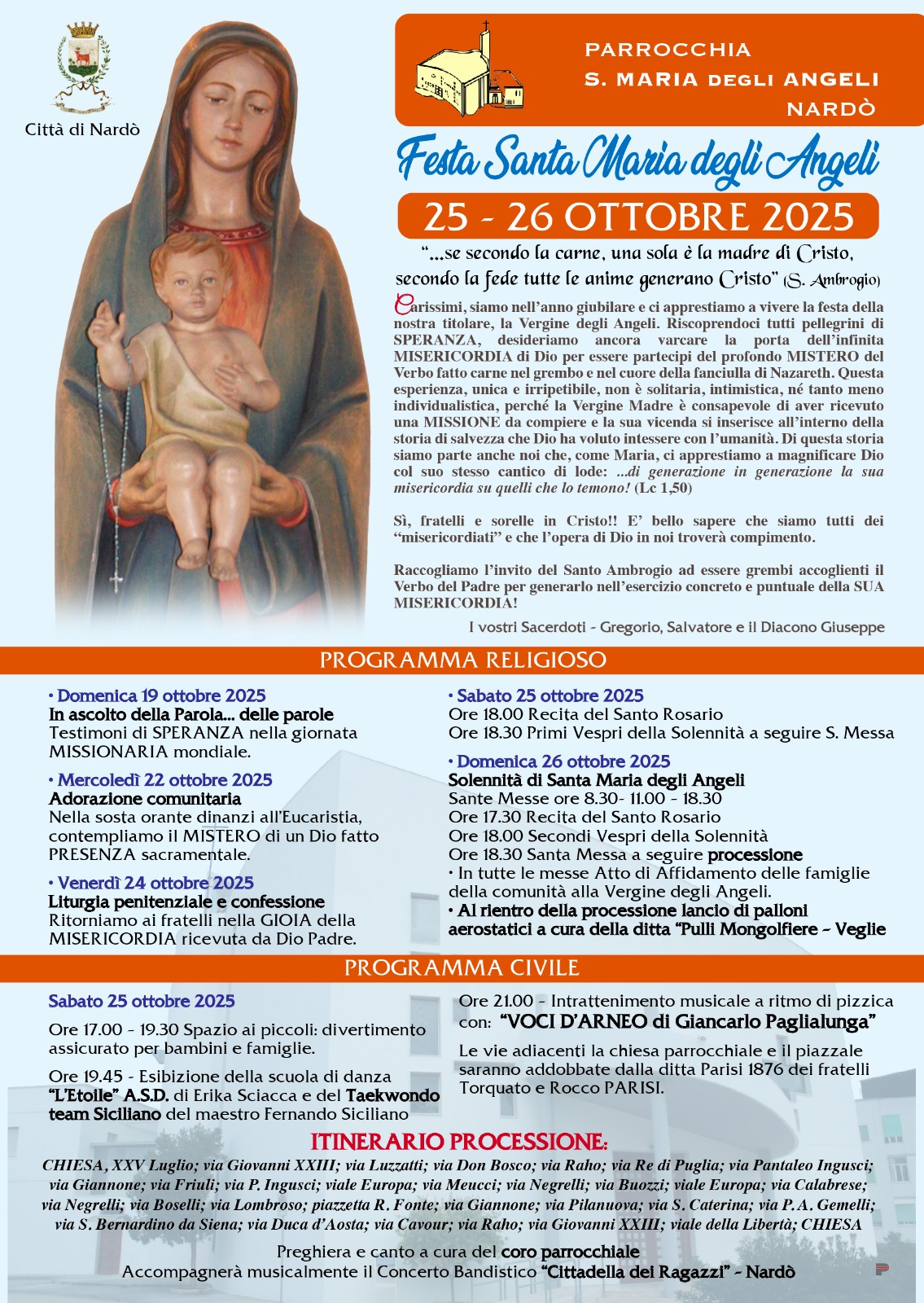 santa maria degli angeli programma